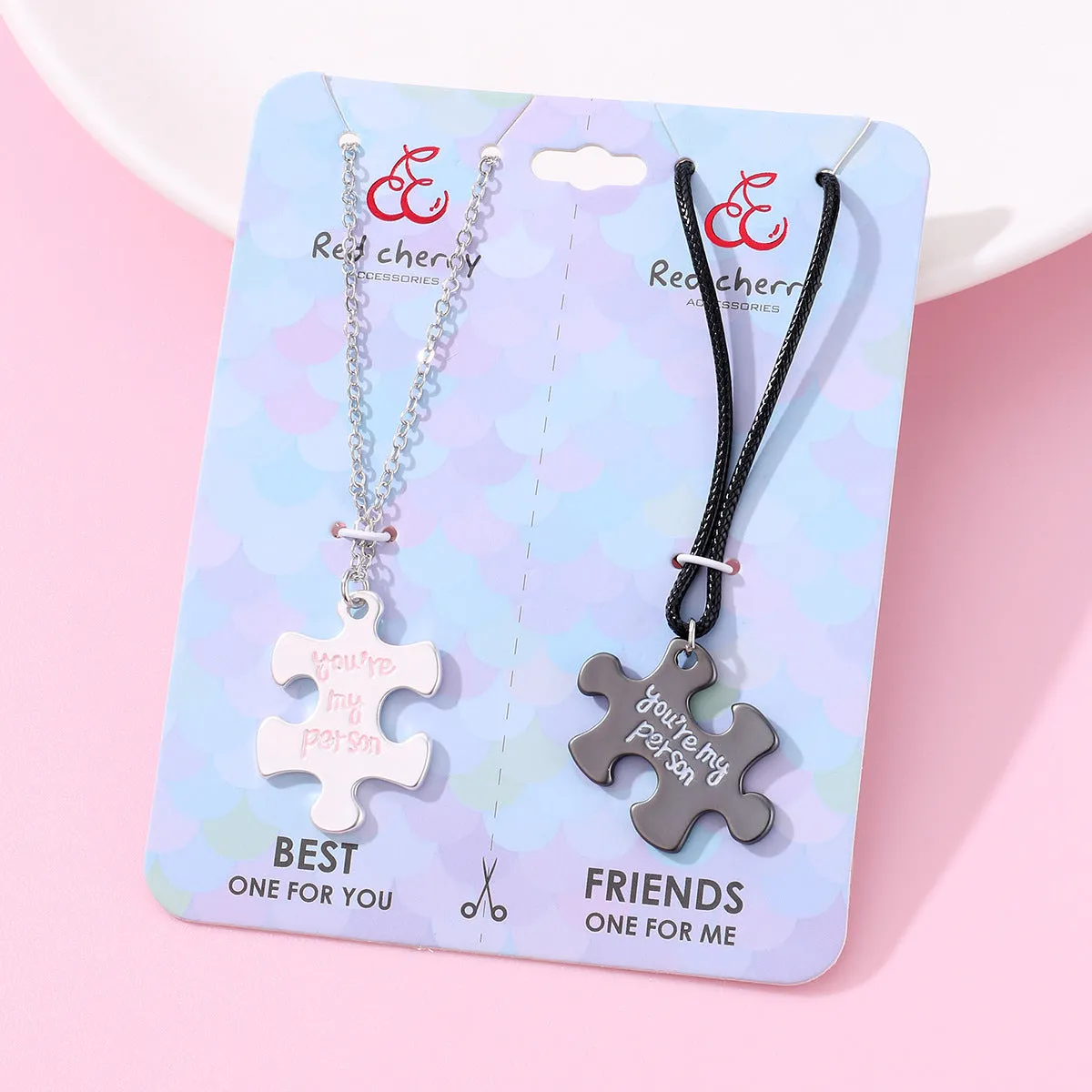 Puzzle Matching Best Friend Necklaces Gift Set