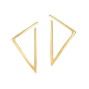 Roberto Coin Designer Gold Bold Triangle Earrings