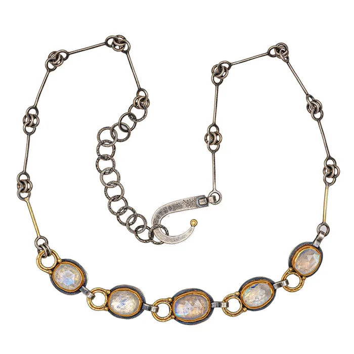 Rose Cut Moonstone Necklace