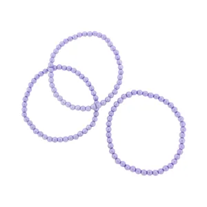 Round Glass Bead Bracelet - 44mm - Lavender - 1 Bracelet - BB122