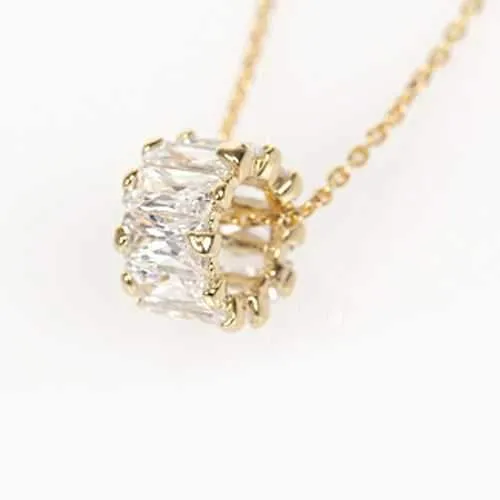 S925 Sterling Silver Short Zircon Crystal Simple Chain Sweet Clavicle Necklaces