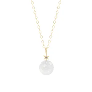 Small Starry Orb Gold Necklace