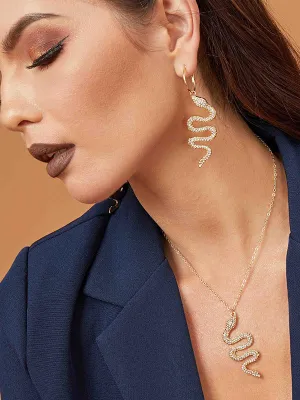 Snake Shape Earrings Accessories   Necklaces Accessories