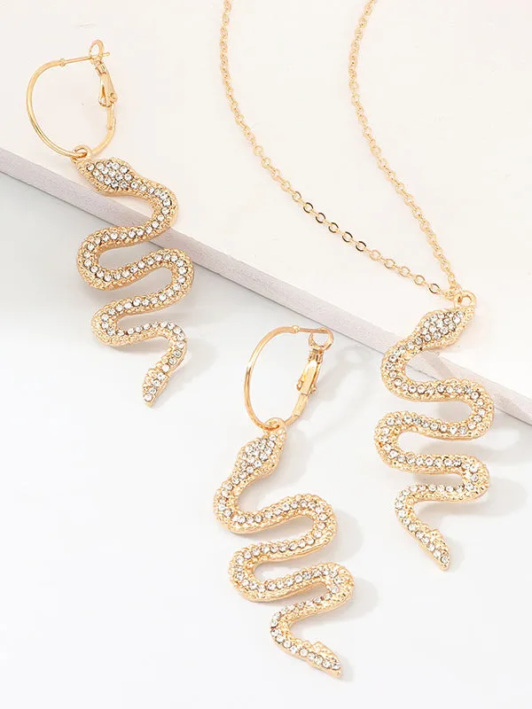 Snake Shape Earrings Accessories   Necklaces Accessories