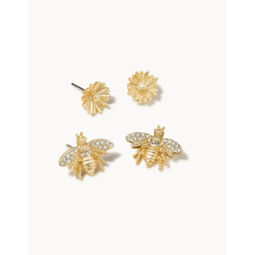 Spartina Daisy Picnic Stud Earrings Set (2 Pairs)