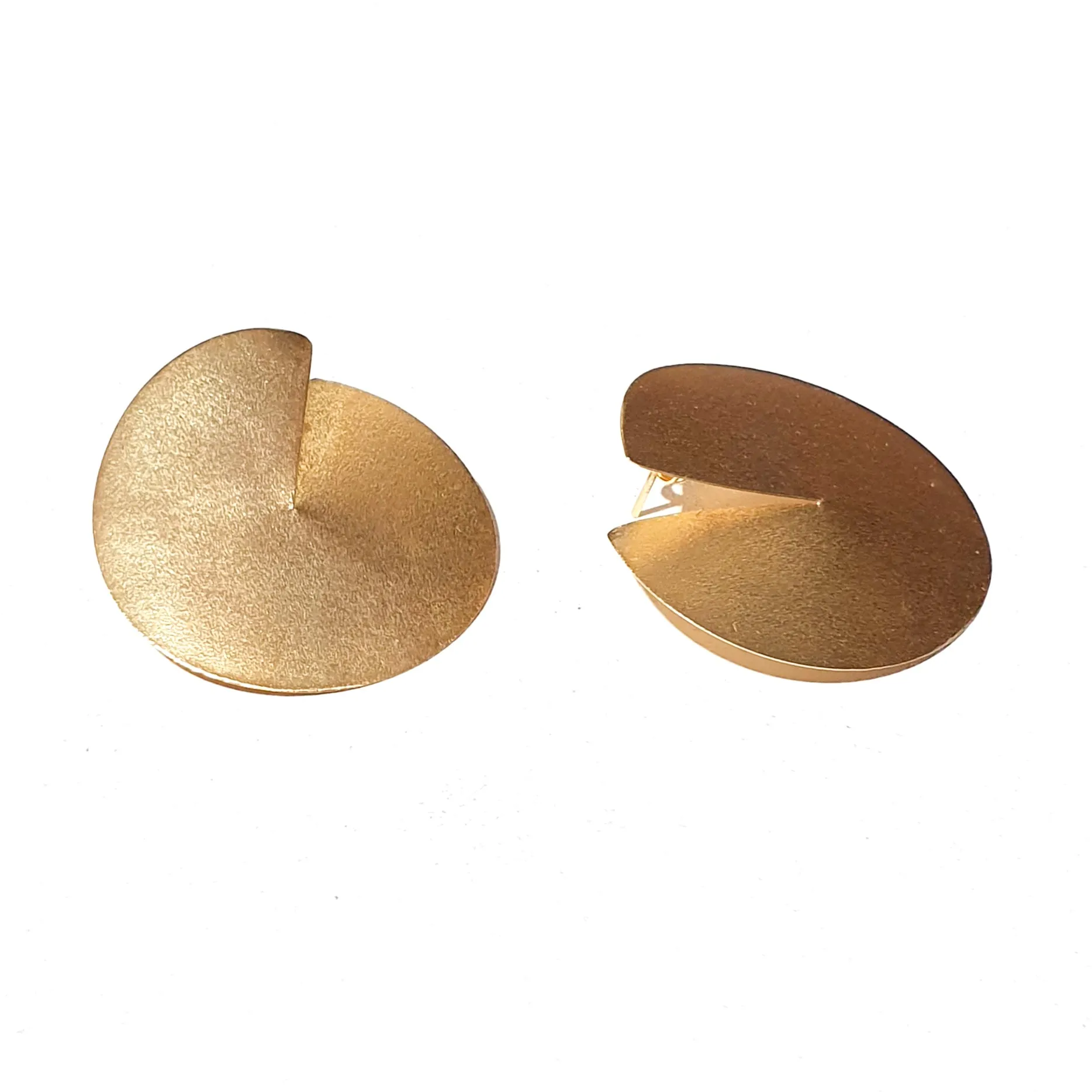 Split Disc Earrings (Silver or Gold)