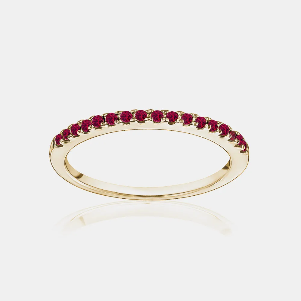 Stackable Pavé Ruby Ring