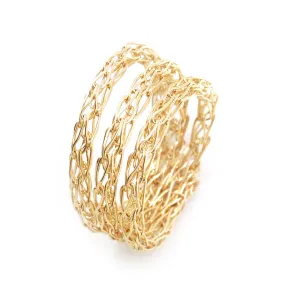 Stacking ring , custom made wire crocheted ring