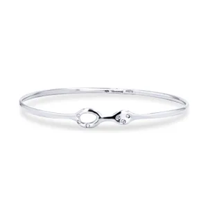 Sterling Silver Diamond Bangle Bracelet