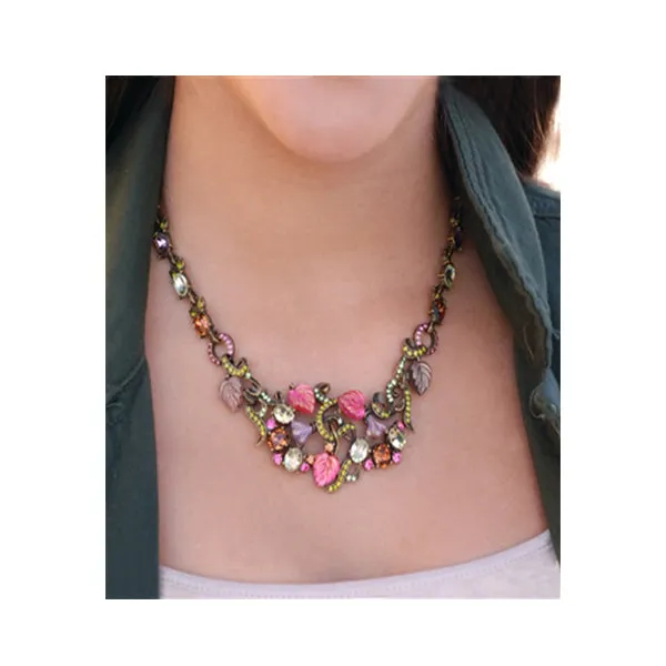 Sweet Romance Fruit Salad Leaves of Glass Necklace