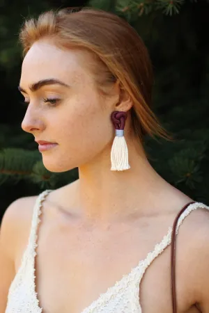 TALEE HATI Loop Earrings (Plum/Lily)