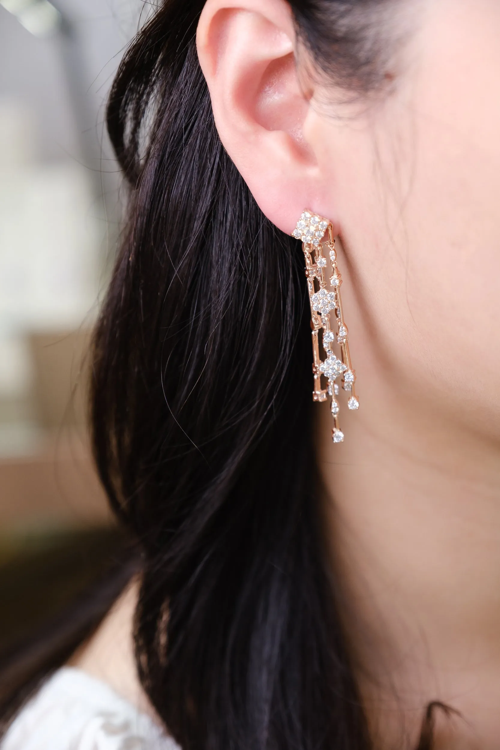 THIALH - Classic - Tassel 18K Rose Gold plated Earrings