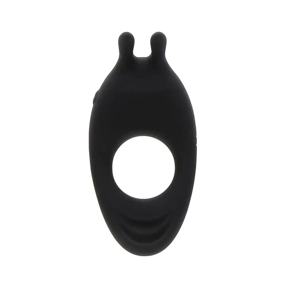 Toyjoy Silicone Black Rechargeable Vibrating Cock Ring with Remote