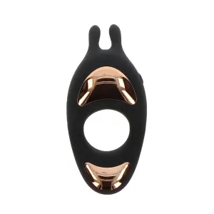 Toyjoy Silicone Black Rechargeable Vibrating Cock Ring with Remote