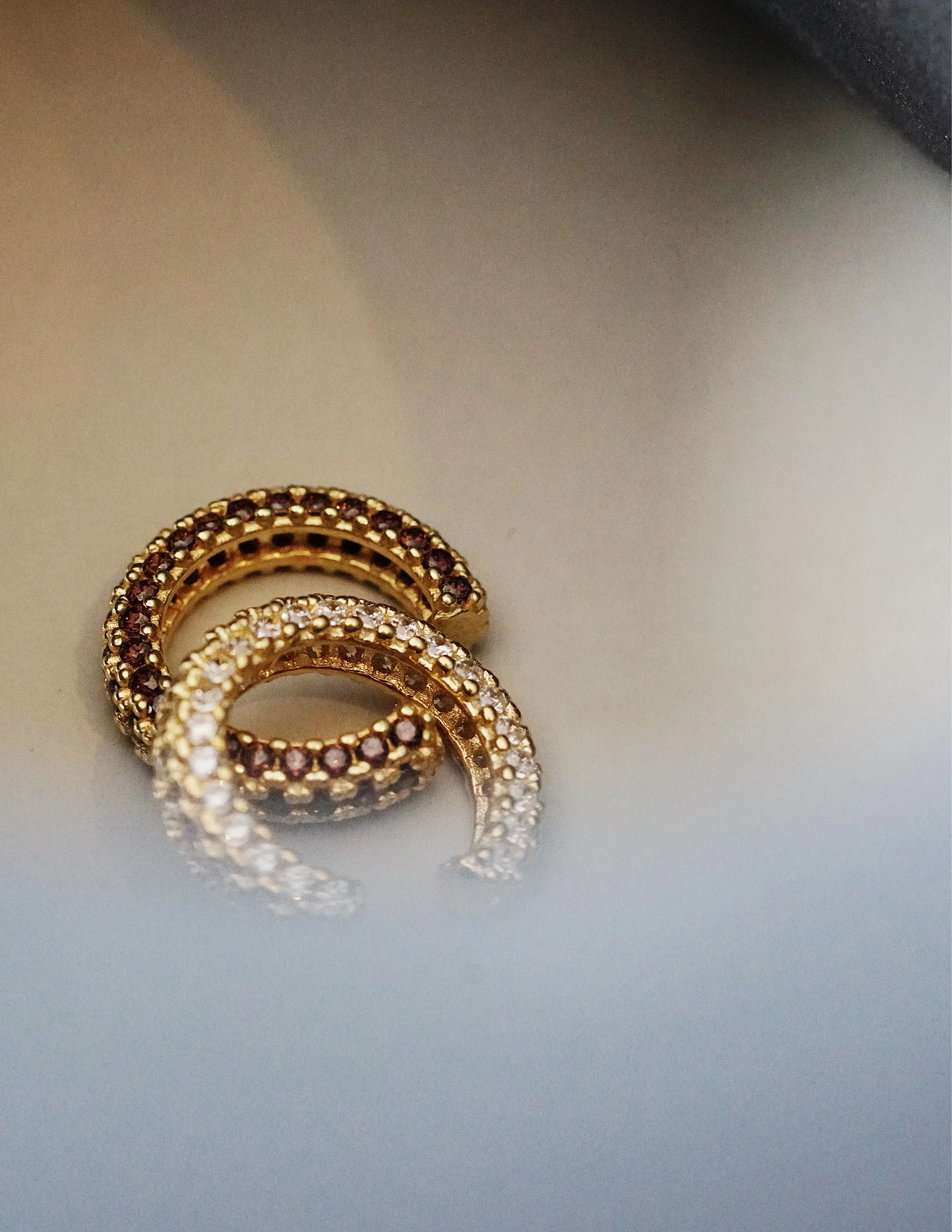 Viv Crystal Pavé Cuff Earring <br> Gold Vermeil