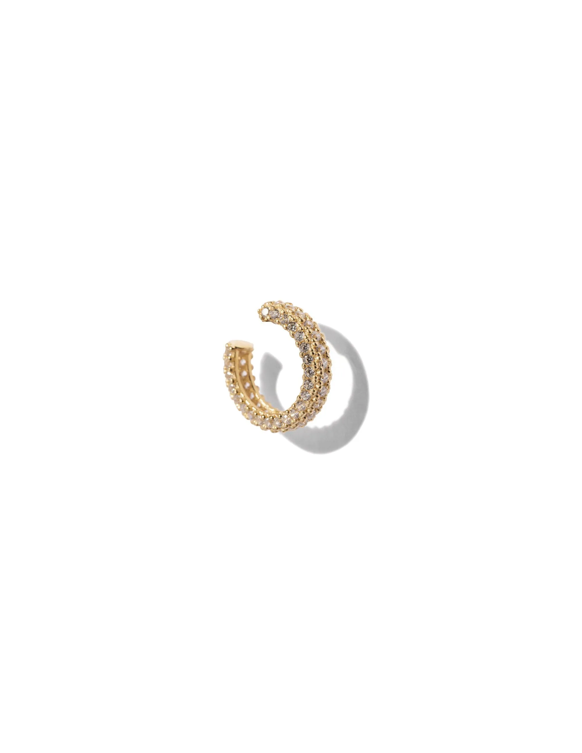 Viv Crystal Pavé Cuff Earring <br> Gold Vermeil