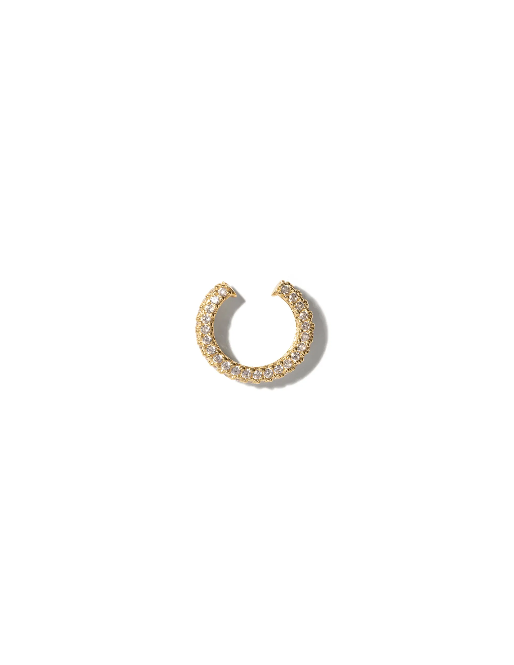 Viv Crystal Pavé Cuff Earring <br> Gold Vermeil