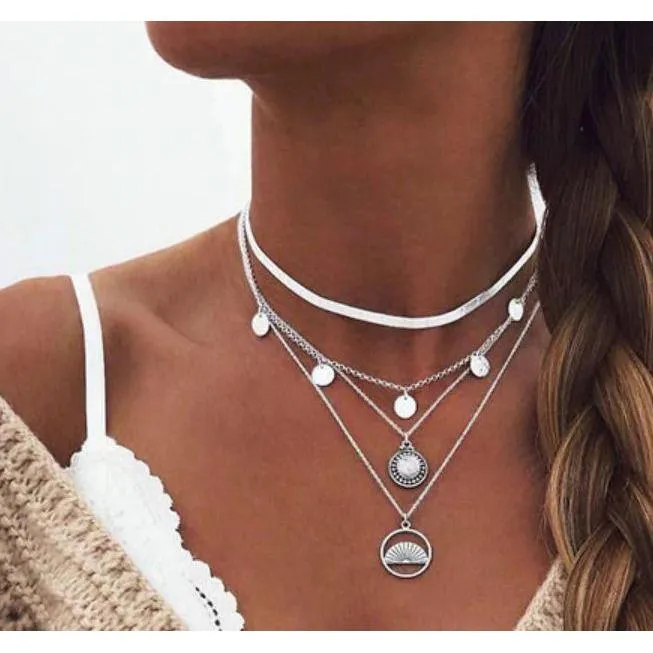 Women Multi Layer Long Necklaces & Pearl Chokers